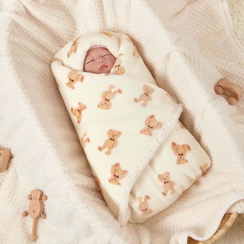 Fleece Lamb Baby Swaddle Blanket