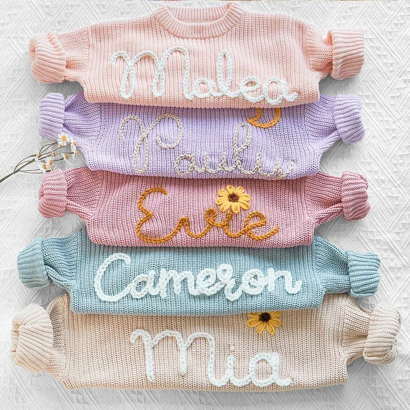 Personalized Baby Sweaters Handmade