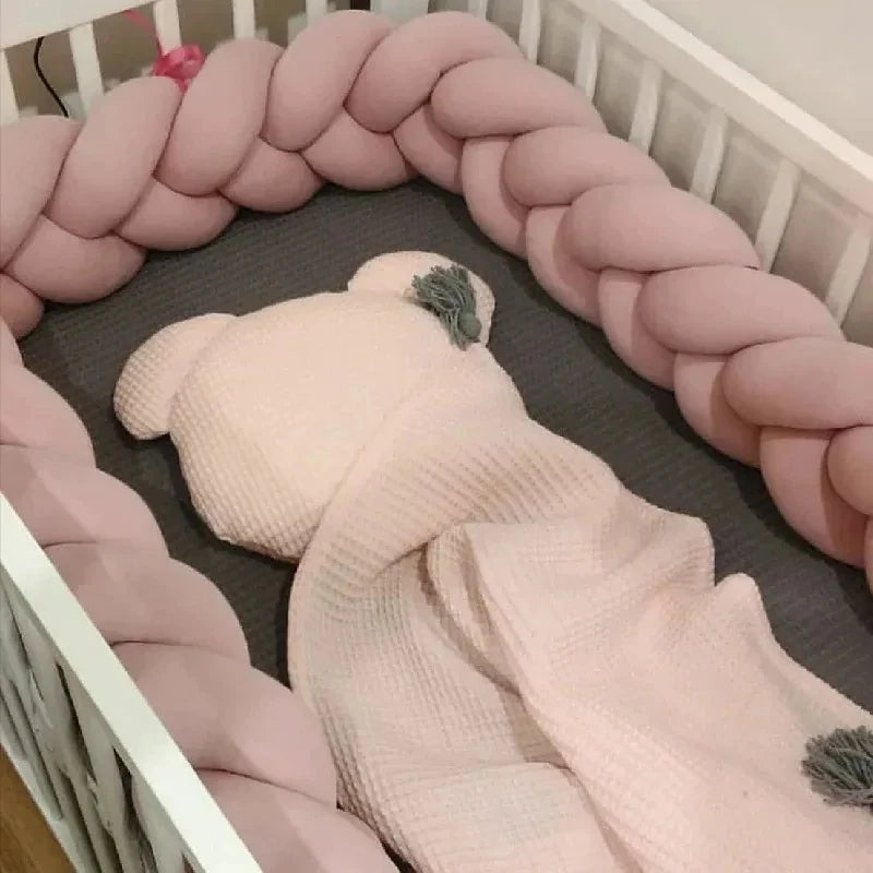 1M/2M/3M/4M Baby Crib Protector Bed Braid Knot Cushion for Infant Kids 3 Shares Toddler Baby Bed Bumpers In The Crib Newborn