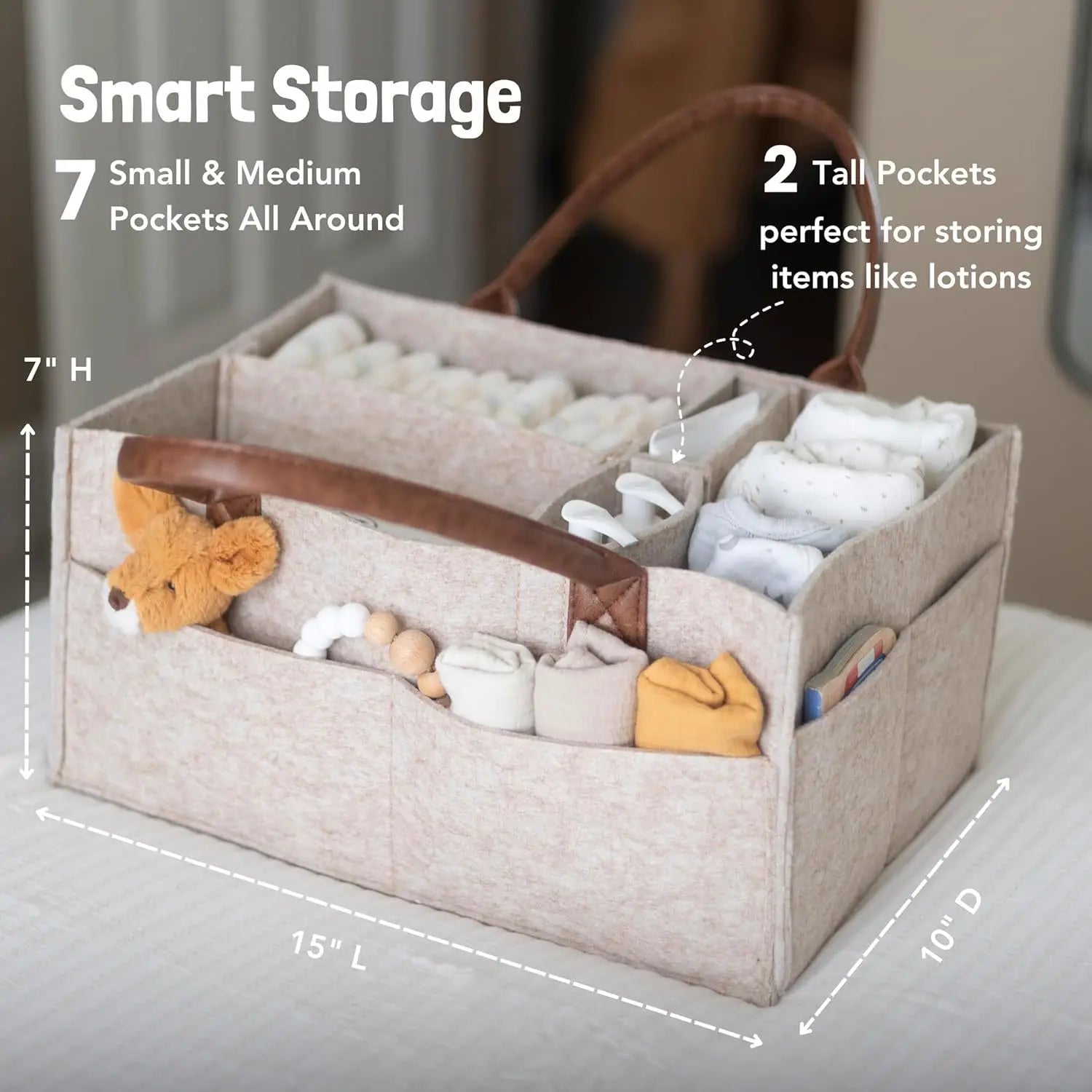 Baby Felt Storage Nursery Organizer Basket