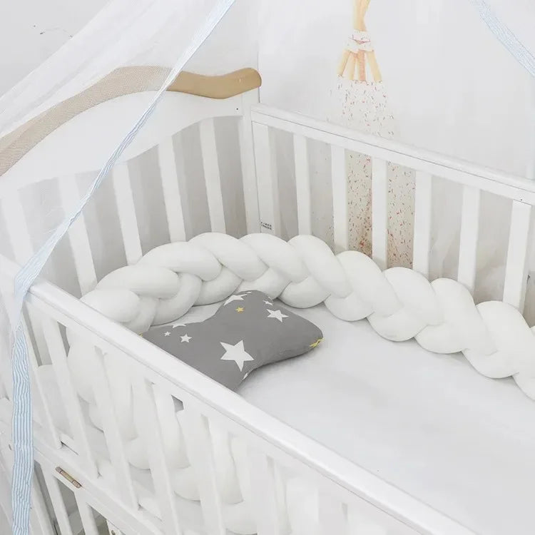 1M/2M/3M/4M Baby Crib Protector Bed Braid Knot Cushion for Infant Kids 3 Shares Toddler Baby Bed Bumpers In The Crib Newborn