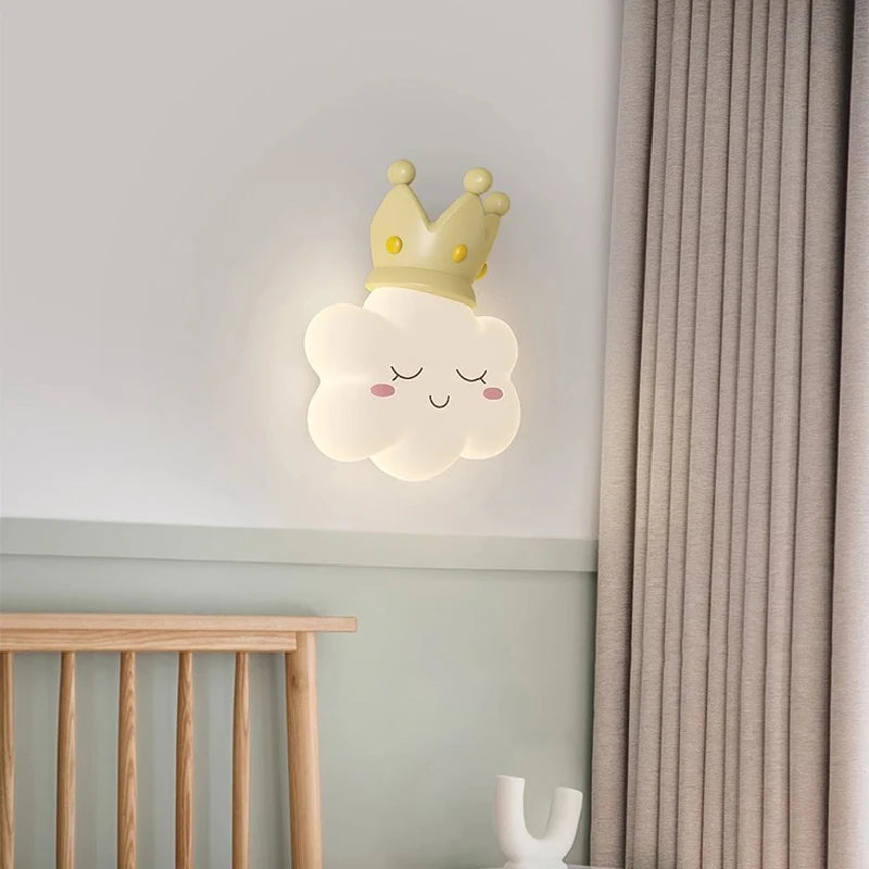 Pink Bow Cloud Wall Lamp – Kids Room
