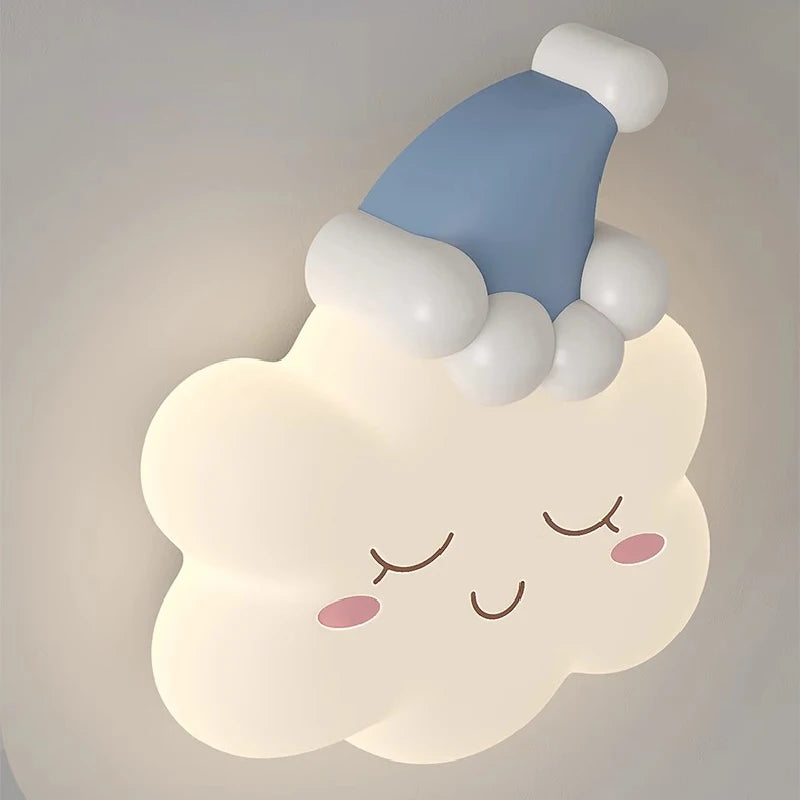 Pink Bow Cloud Wall Lamp – Kids Room