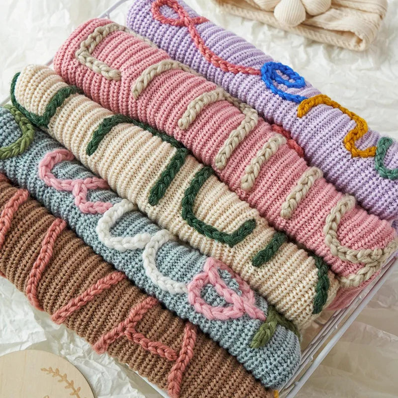 Personalized Baby Sweaters Handmade