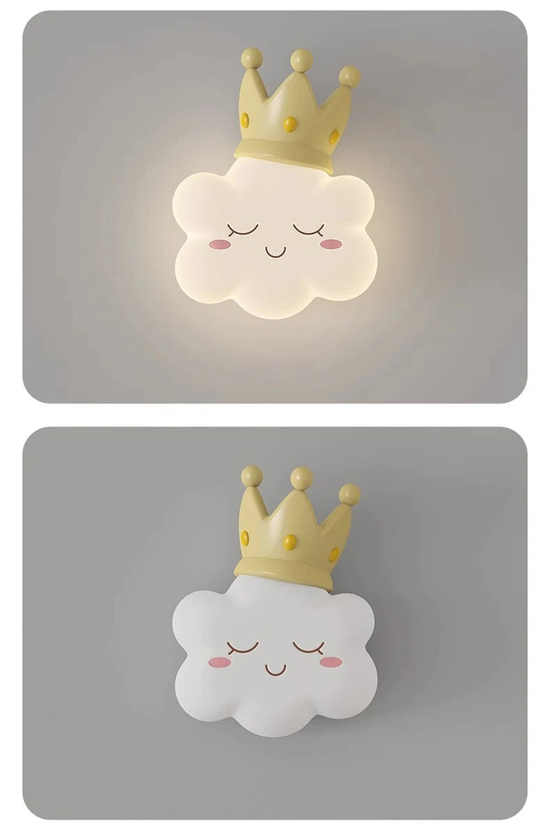 Pink Bow Cloud Wall Lamp – Kids Room