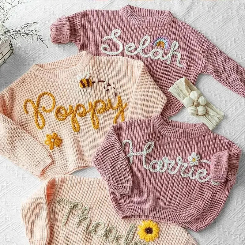Personalized Baby Sweaters Handmade