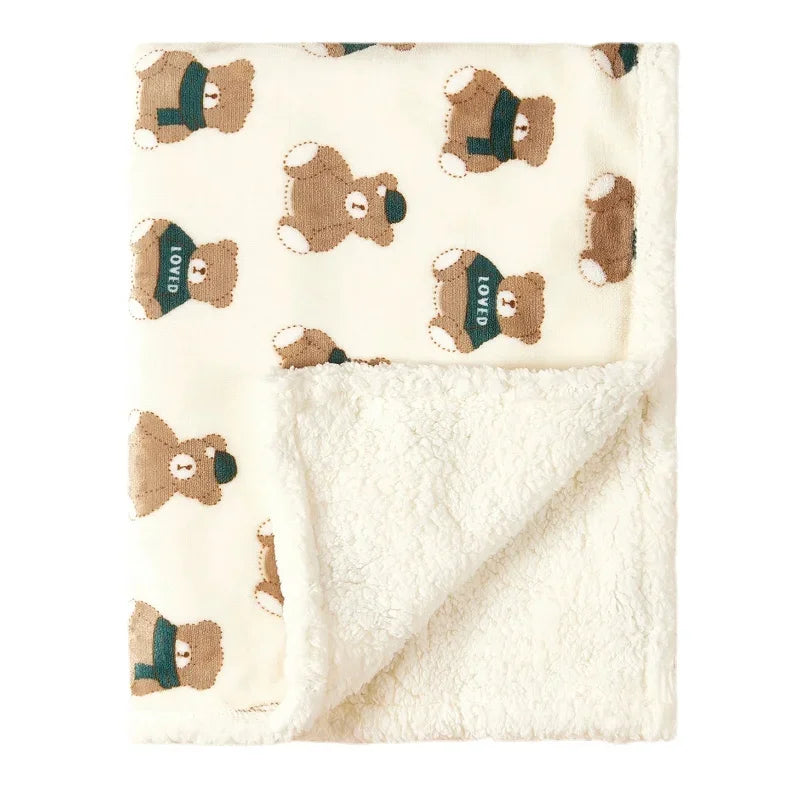 Fleece Lamb Baby Swaddle Blanket