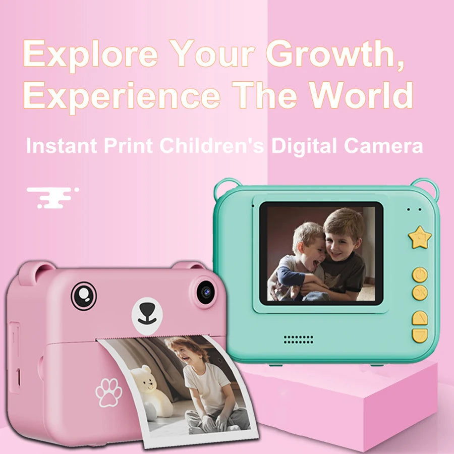 Kids Instant Print Camera 1080P HD