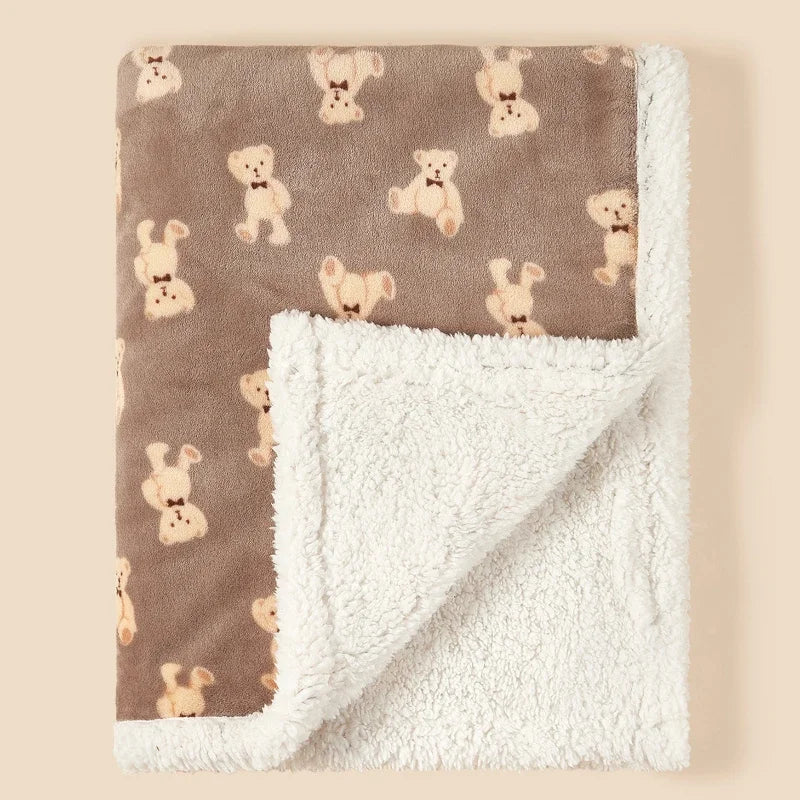 Fleece Lamb Baby Swaddle Blanket